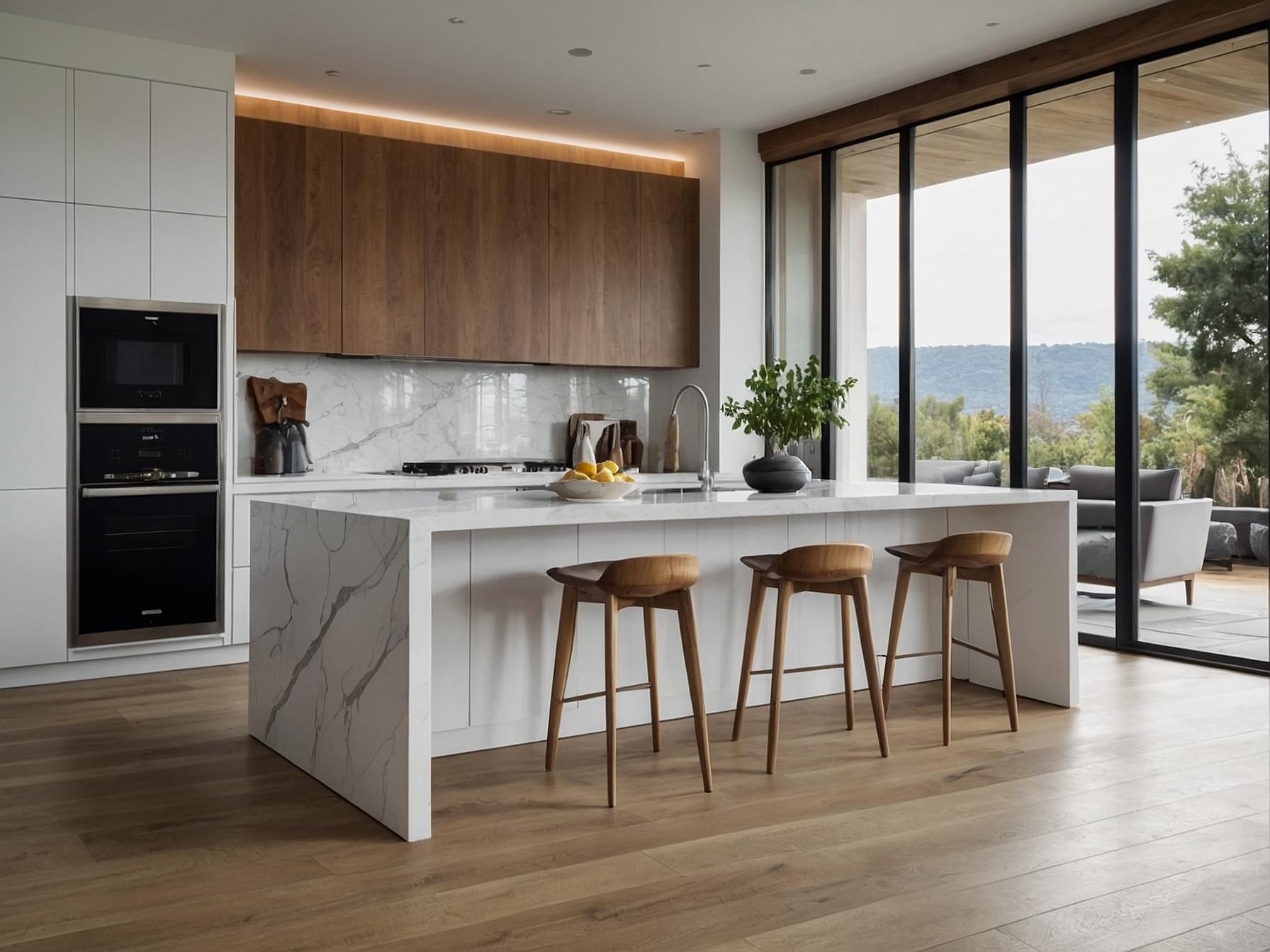 White & Light Wood Kitchen